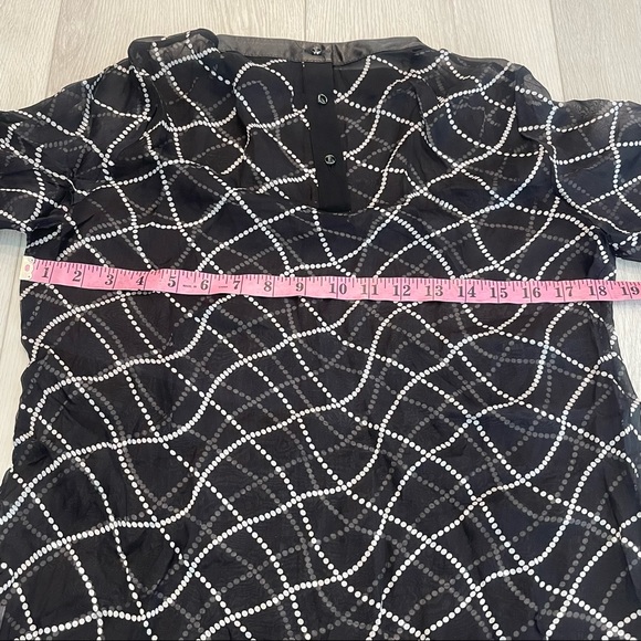 NWT OULIE Black Long Sleeve Sheer 100% Silk Blouse Size M - Picture 5 of 10